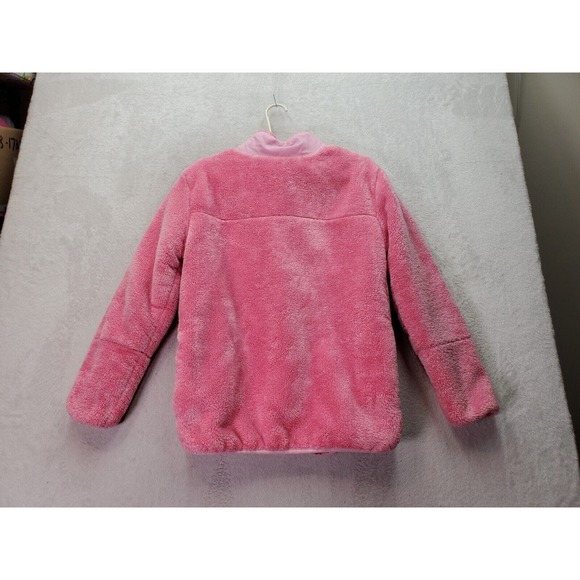 Tommy Bahama Jacket Girls Size 16 Pink Faux Fur Polyester Long Sleeve Full Zip - Picture 2 of 9